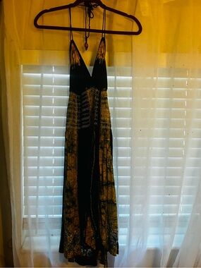 The Collection Royal bohemian halter neck maxi dress, size: free size